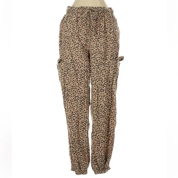 Aerie Leopard Print Joggers - Tan and Black medium - Picture 5 of 16
